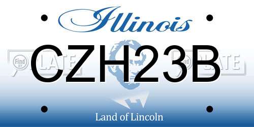 CZH23B Illinois License Plate