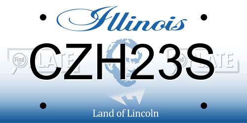 CZH23S Illinois License Plate