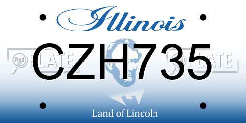 CZH735 Illinois License Plate
