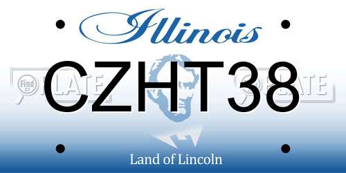 CZHT38 Illinois License Plate