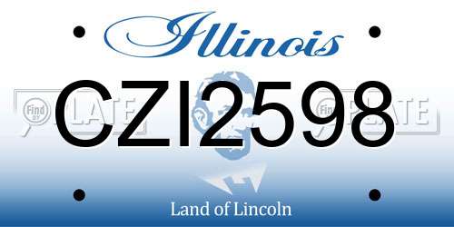 CZI2598 Illinois License Plate