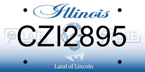 CZI2895 Illinois License Plate