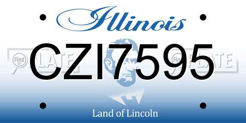 CZI7595 Illinois License Plate