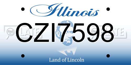 CZI7598 Illinois License Plate