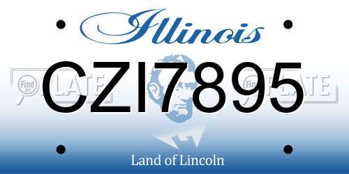CZI7895 Illinois License Plate