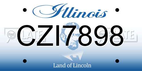 CZI7898 Illinois License Plate