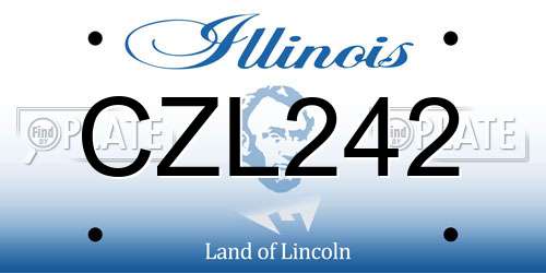 CZL242 Illinois License Plate