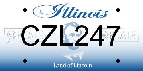 CZL247 Illinois License Plate