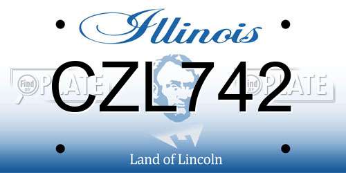 CZL742 Illinois License Plate