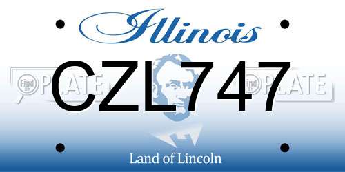 CZL747 Illinois License Plate