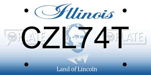 CZL74T Illinois License Plate