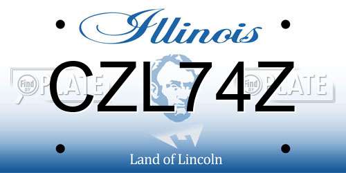 CZL74Z Illinois License Plate