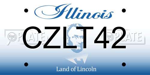 CZLT42 Illinois License Plate