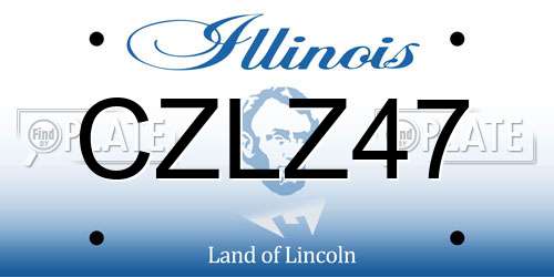 CZLZ47 Illinois License Plate