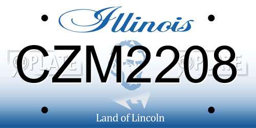 CZM2208 Illinois License Plate