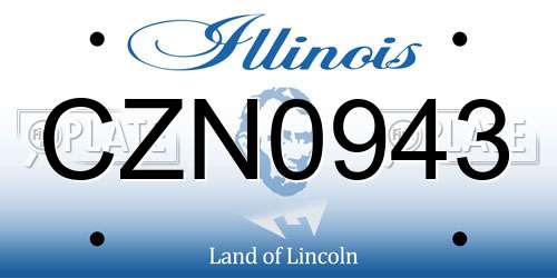 CZN0943 Illinois License Plate