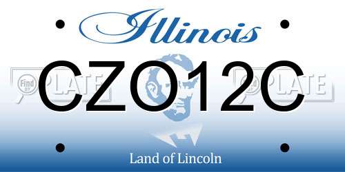 CZO12C Illinois License Plate