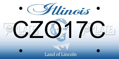 CZO17C Illinois License Plate