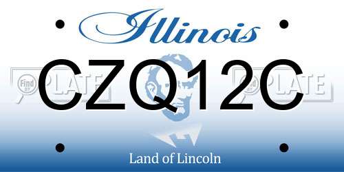 CZQ12C Illinois License Plate