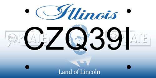 CZQ39I Illinois License Plate