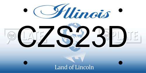 CZS23D Illinois License Plate