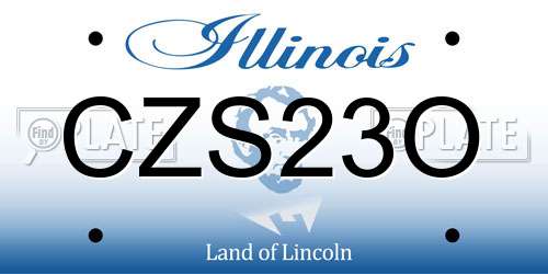 CZS23O Illinois License Plate