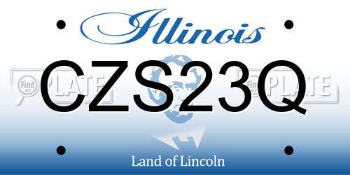 CZS23Q Illinois License Plate
