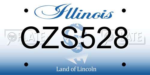 CZS528 Illinois License Plate