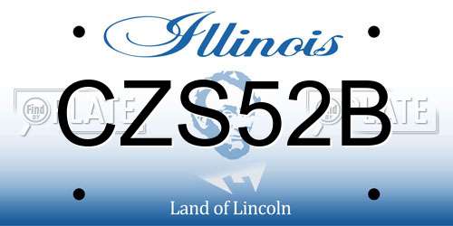 CZS52B Illinois License Plate