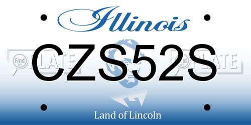 CZS52S Illinois License Plate