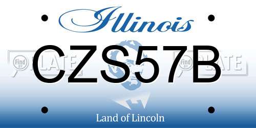 CZS57B Illinois License Plate
