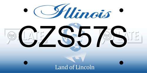CZS57S Illinois License Plate