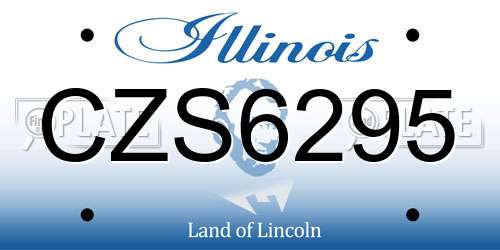 CZS6295 Illinois License Plate
