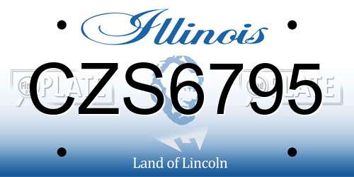 CZS6795 Illinois License Plate