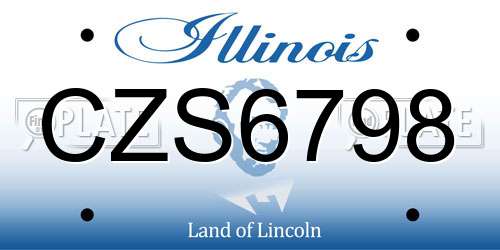 CZS6798 Illinois License Plate