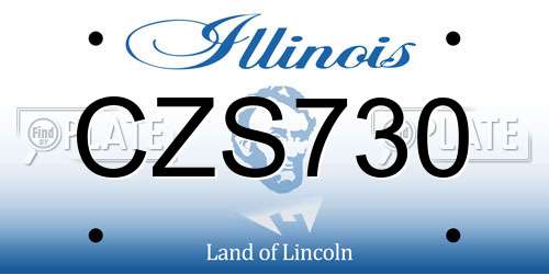 CZS730 Illinois License Plate