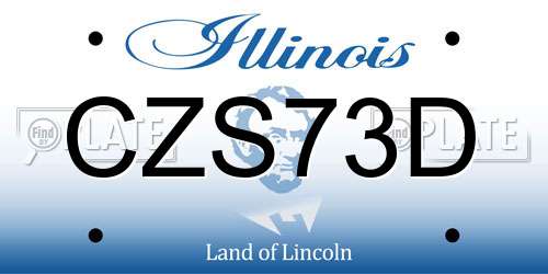 CZS73D Illinois License Plate