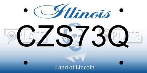 CZS73Q Illinois License Plate
