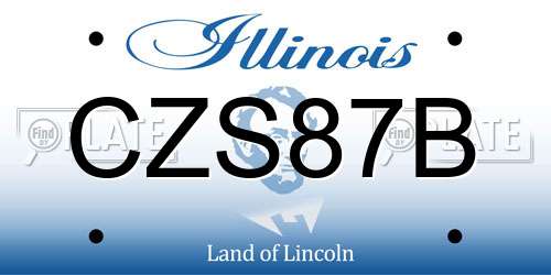 CZS87B Illinois License Plate