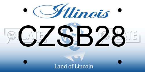 CZSB28 Illinois License Plate