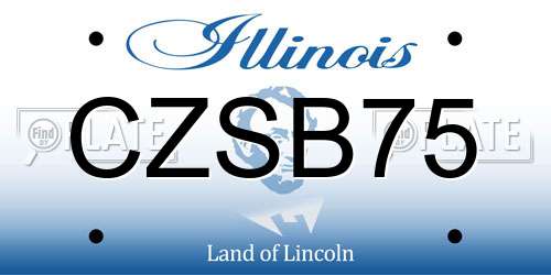 CZSB75 Illinois License Plate