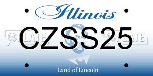 CZSS25 Illinois License Plate