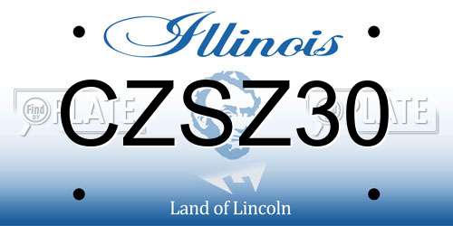 CZSZ30 Illinois License Plate