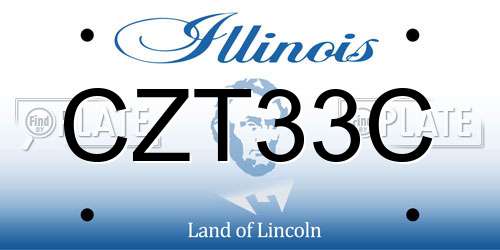 CZT33C Illinois License Plate