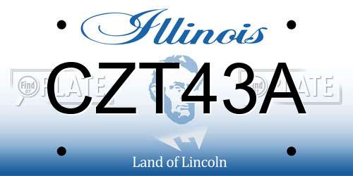 CZT43A Illinois License Plate