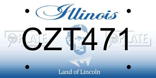 CZT471 Illinois License Plate