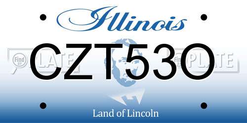 CZT53O Illinois License Plate
