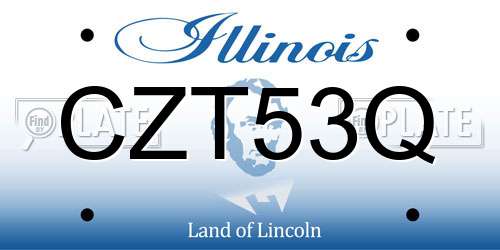CZT53Q Illinois License Plate