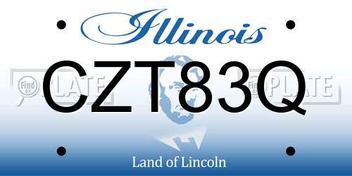 CZT83Q Illinois License Plate