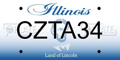 CZTA34 Illinois License Plate